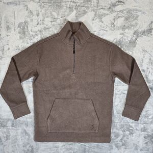 Express 1/4 Zip Sweater Size Small Oversized Brown NWOT Poly Rayon Mock
